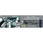 Crayons de dessin - fusains - cretacolor - nero deep black pocket - bo�te de 7 pi�ces