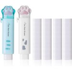 Crayon gomme r�tractable, mignon stylo gomme enfant en forme de patte de chat gomme crayon 2 pi�ces coques ...