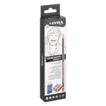Crayons graphite - 6 mod�les - 4h, 3h, 2h, h, f et hb - gomme + taille - crayon - lyra