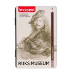 Crayons graphite - croquis - dessin - bo�te m�tal de 12 - 2h a 9b - rijksmuseum - rembrandt van rijn