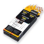 Crayons graphites extrmement rsistants avec embout gomme, etui blister avec 12 crayons hb 2 mm, pour ...