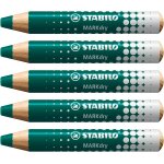 Crayon marqueur - lot x 5 crayons ardoises et tableaux blancs, crayon large a mine xxl, effa�able - vert ...