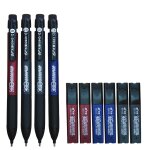 Crayon mcanique graffiti carr 2b, 4 pices / lot, ecriture automatique, envoi de 6 recharges pour l'cole ...