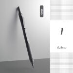 Crayon m�canique, enti�rement en m�tal, noir / gris, pas de casse, plomb, center de gravit� bas, automatique ...