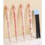 Crayon m�canique avec plomb 0. 5mm, 5 pi�ces / paquet, mignon, p�che douce, fournitures de papeterie ...