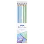 Crayons en papier arc - en - ciel pour enfants, 12 pices, tige de papier pour ecriture et peinture hb, ...