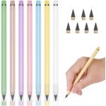 Crayon sans encre infini, 7pcs crayon eternel remplaable avec 7 pointes de rechange, stylo eternel sans ...