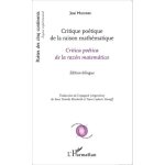 Critique poétique de la raison mathématique Critique poétique de la raison mathématique