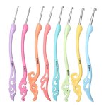Crochet a poignée souple multicolore, vintage 8 pièces / ensemble aiguilles a tricoter outils de couture ... Crochet a poignée souple multicolore, vintage 8 pièces / ensemble aiguilles a tricoter outils de couture ...