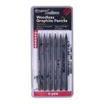 Croquis au crayon en graphite de charbon de bois noir pour etudiant en art, cadeau pour enfant 3 / 6x ...