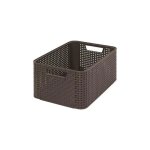 Curver bo�te de rangement style rotin 18 litres 38 x 17 x 28 cm marron