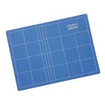 Dahle plaque de d�coupe knife mat(b) 300 x (t) 100 x (h) 3 mm couleur: bleu / blanc quadrill� a ba