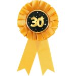 Decoration anniversaire 30 ans badge noir / dor� - d�coration e pour 30 ans anniversaire femme et homme ...