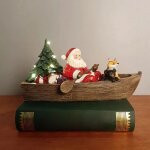 D�corations de no�l et nouvel an pour salle de no�l, statues de bateau, sculptures artisanales