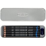 Derwent crayons d'esquisse soluble a l'eau bo�te m�tal de 6