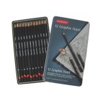 Derwent graphic hard 12 crayons b - hb - f - h - 2h - 3h - 4h - 5h - 6h - 8h - 9h