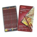 Derwent skintones coffret 12 crayons pastel bo�te en m�tal (import royaume uni)