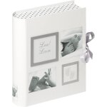 Design album photo gris 28 x 30, 5 cm album bb avec dcoupe et gaufrage de la couverture, baby little ...