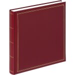 Design album photo rouge 34 x 33 cm simili cuir gaufr, monza fa - 260 - r