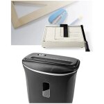 Destructeur ¿ d�chiqueteuse de papier 12l - machine de d�coupage de papier massicot 250x300 mm