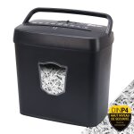 Destructeur de documents coupe croise 6 feuilles bac 12, 5l