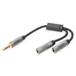 Digitus adaptateur casque audio, jack mle 3, 5 mm vers 2 jack femelle