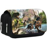 Dinosaure trousse a crayons sac a crayons double couche dinosaure enfants animaux trousse a crayons avec ...