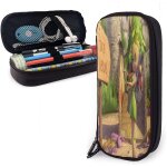 Disney fairy grande trousse de rangement a double fermeture eclair pour maquillage, stylos, crayons, ...