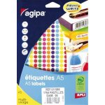 Disques adhsifs agipa 8mm assorti - etui de 1600