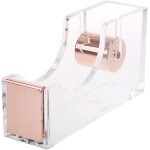 Distributeur de ruban adh�sif en acrylique transparent avec accents dor�s, durable, facile a utiliser, ...