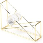 Distributeur de ruban adh�sif el�gant en acrylique et m�tal pour rouleaux de 1  - design en fil dor�, ...