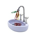 Distributeur de trombone etanche, en forme d'�vier, attrayant, pour bo�te a trombone d'int�rieur