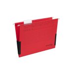 Djois dossier suspendu a4 a soufflets: rouge: serie e - 25 pi�ces