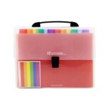 Dossiers en plastique accordon extensibles a 13 poches, porte - documents portable au format lettre, ...