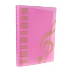 Dossier de rangement de feuilles a motif de partition de musique, organisateur pour 40 pages, format ...