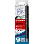 Dr!ver f - stylo feutre pointe fine - etui carton x 4 feutre fins - pointe 0, 4 mm - noir, bleu, rouge, ...