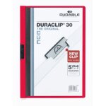 Durable lot de 10 chemises a clip duraclip original 30 a4 rouge