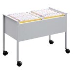 Durable 100 duo bo�te a archives acier inoxydable argent