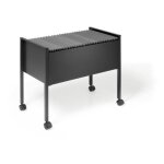 Durable 309501 bo�te a archives acier inoxydable noir