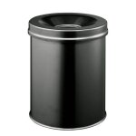 Durable 330501 corbeille a papier anti - eraflure m�tal 15l noir