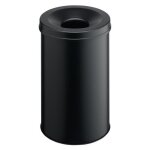 Durable 330601 poubelle rond acier noir