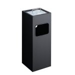 Durable 333101 cendrier sur pied carr�e en m�tal avec sable noir
