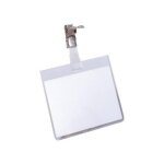 Durable badge, ferm� en haut, avec clip