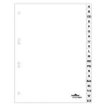 Durable jeu de 24 intercalaires avec onglets imprim�s a a z a4 blanc