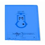 Durable pochette ouverte en coin, a4, en pp 0, 12 mm, bleu