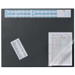 Durable sous - mains avec calendrier de l'anne en cours, bleu