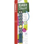 Easygraph crayon graphite ergonomique blister x 2 crayons papier hb bleu ardoise droitier