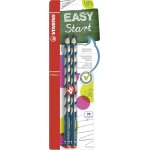Easygraph crayon graphite ergonomique blister x 2 crayons papier hb bleu ardoise droitier