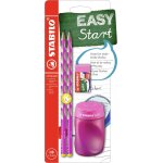 Easygraph s kit scolaire pour gauchers rose avec taille - crayon + gomme Easygraph s kit scolaire pour gauchers rose avec taille - crayon + gomme