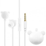 Ecouteurs filaires de dessin anim�, oreillettes avec micro, ours a distance, 3. 5mm, pour iphone samsung ...